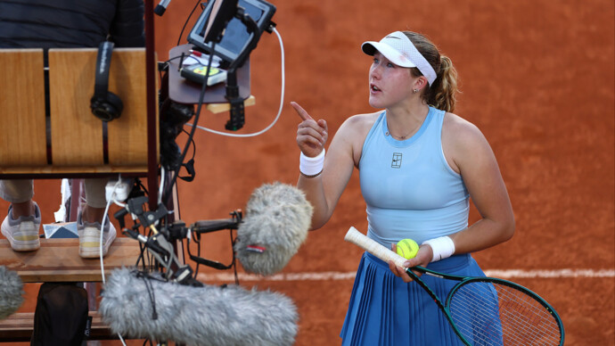Мирра Андреева расплакалась из‑за решения судьи на турнире WTA 1000 в Риме
