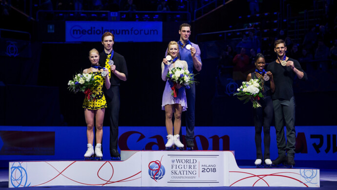 Российским фигуристам вернули флаг перед чемпионатом мира. Но гимн России так и не прозвучал